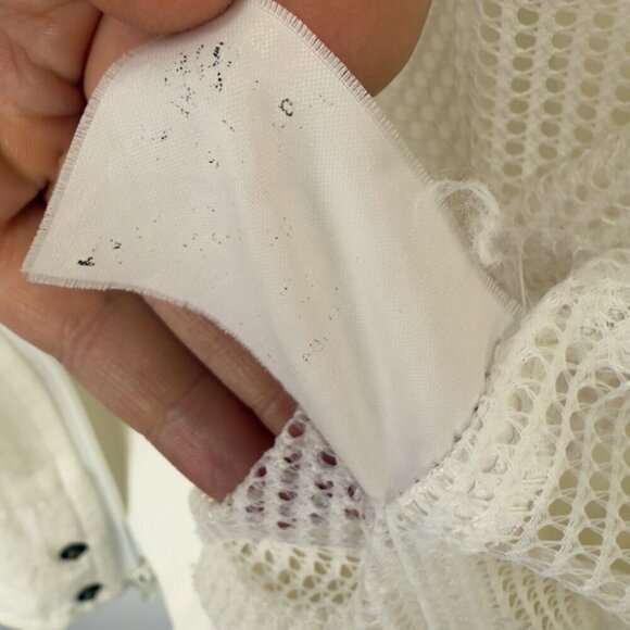 HARTWELL 90’s VTG White Bomber Gambling Jacket with Gold Accents sz M - Picture 13 of 15